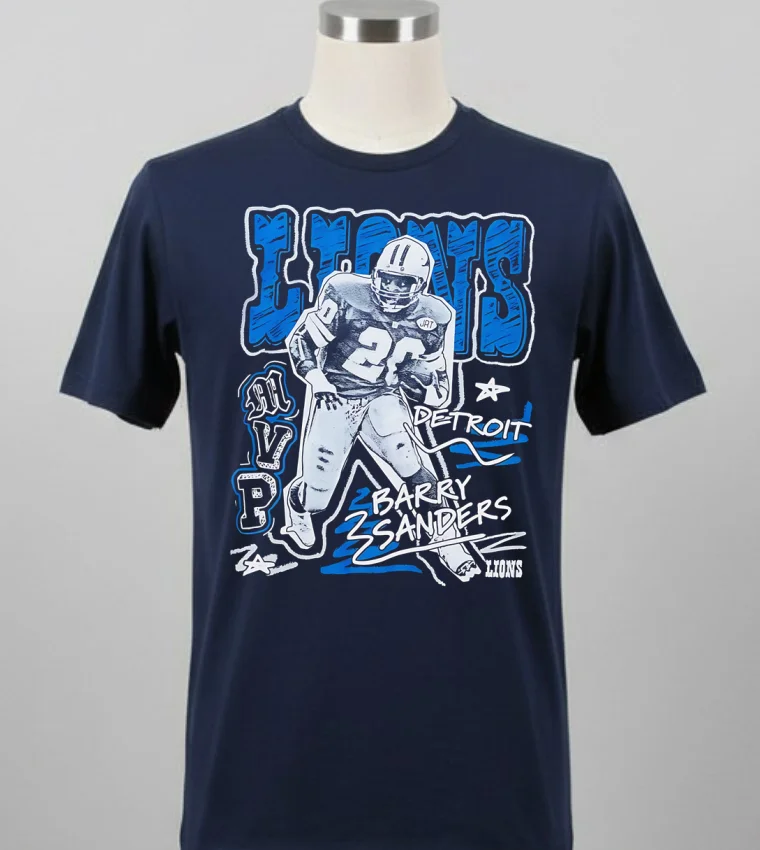 Barry Sanders Detroit Lions Mvp Vintage Shirt - balck-shirt Barry Sanders Detroit Lions Mvp Vintage Shirt Balck Shirt