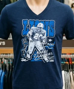 Barry Sanders Detroit Lions Mvp Vintage Shirt