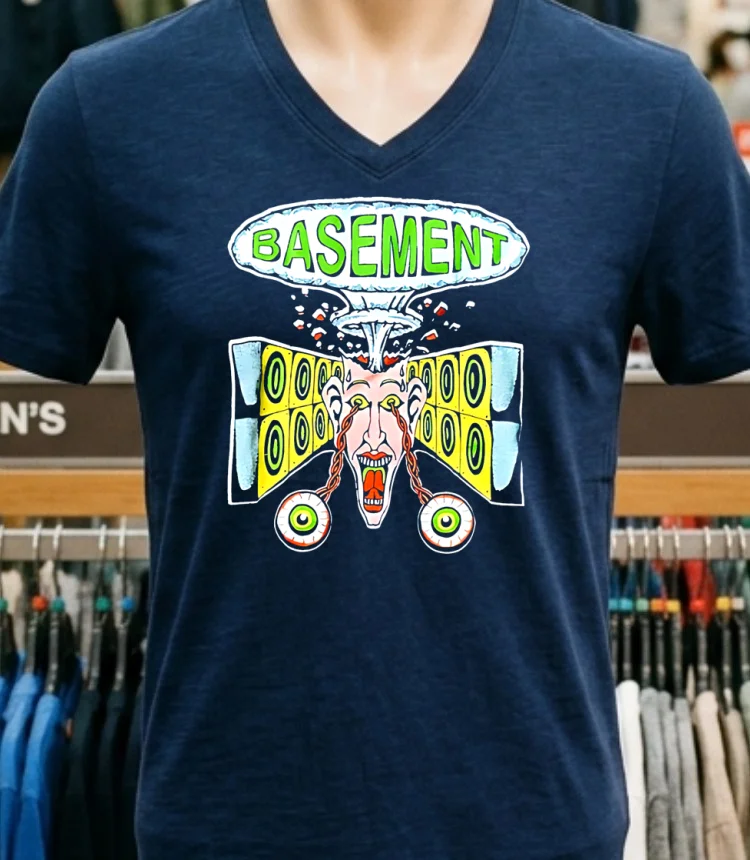 Basement Blown Speaker Shirt - navy-shirt Basement Blown Speaker Shirt Navy Shirt 1