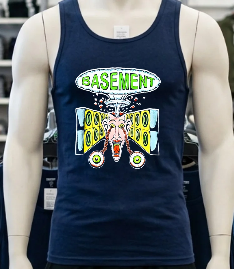 Basement Blown Speaker Shirt - navy-shirt Basement Blown Speaker Shirt Navy Shirt