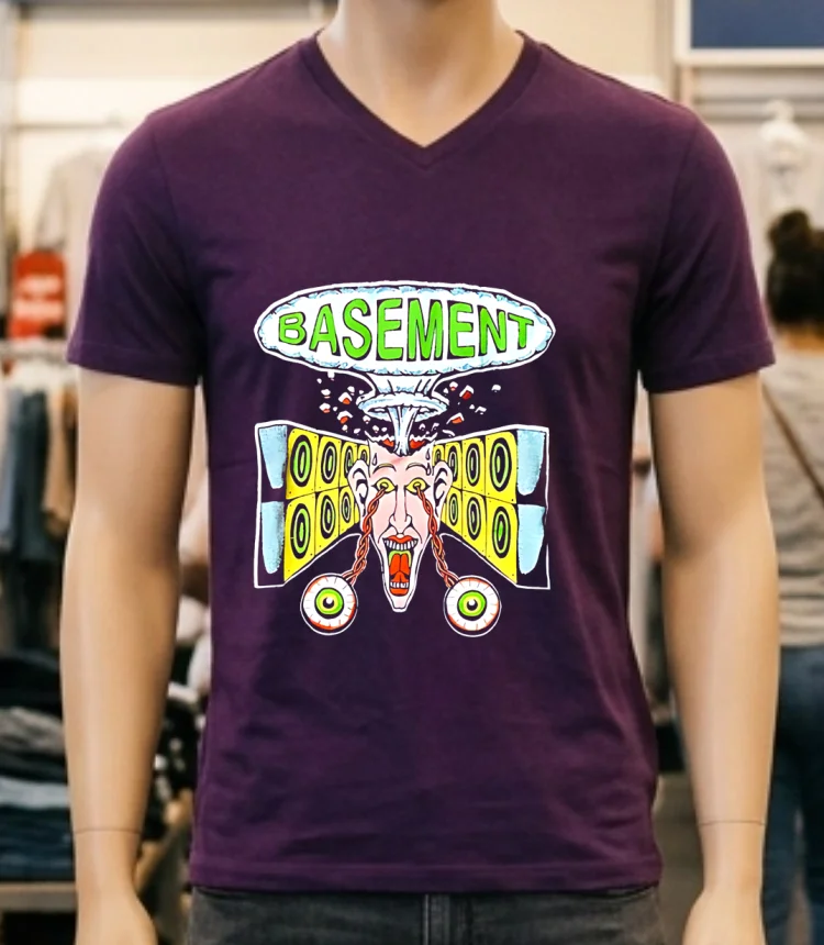 Basement Blown Speaker Shirt Purple Shirt