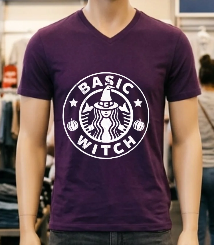 Basic Witch Halloween Pumpkin Shirt - purple-shirt Basic Witch Halloween Pumpkin Shirt Purple Shirt