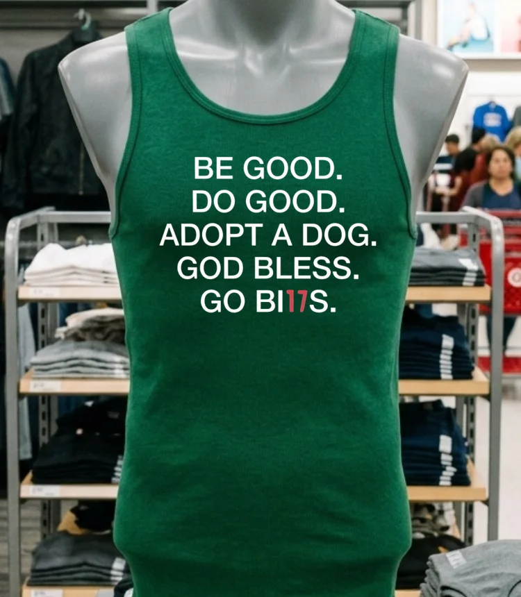 Be Good Do Good Adopt A Dog God Bless Go Bills Shirt Green Shirt