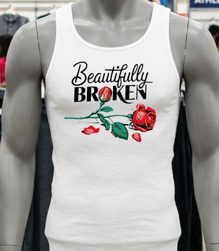 Beautifully Broken Roses Shirt - white-t-shirt Beautifully Broken Roses Shirt White T Shirt