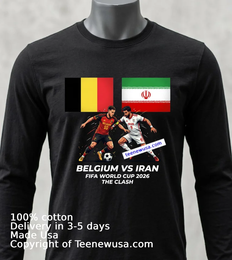 Belgium Vs Iran World Cup 2026 T Shirt Balck Shirt