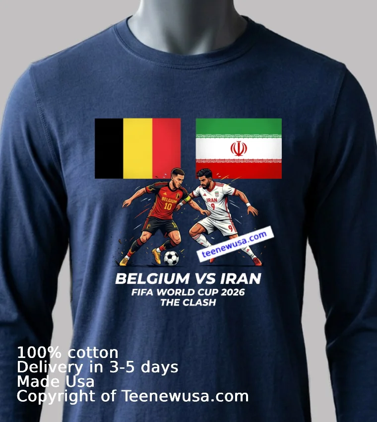 Belgium Vs Iran World Cup 2026 T Shirt Navy Shirt