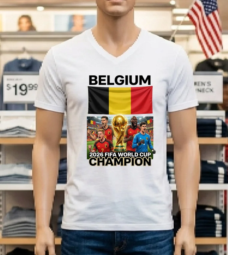 Belgium World Cup 2026 T Shirt - white-t-shirt Belgium World Cup 2026 T Shirt White T Shirt 1