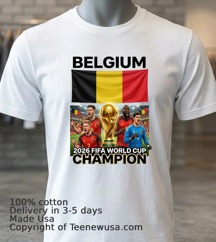 Belgium World Cup 2026 T Shirt - white-t-shirt 3 Belgium World Cup 2026 T Shirt White T Shirt 3