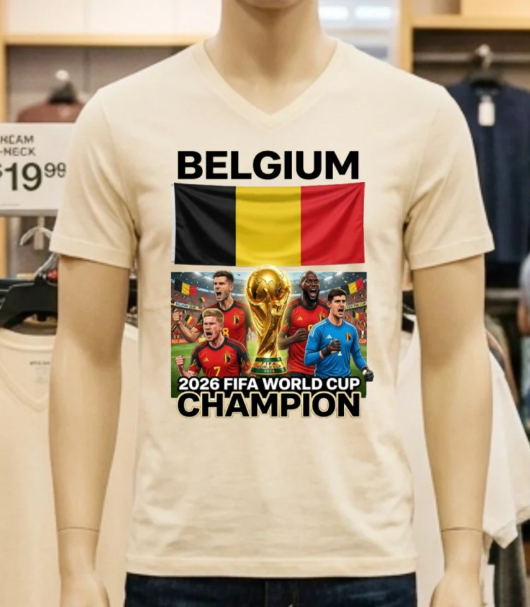 Belgium World Cup 2026 T Shirt - white-t-shirt Belgium World Cup 2026 T Shirt White T Shirt 4
