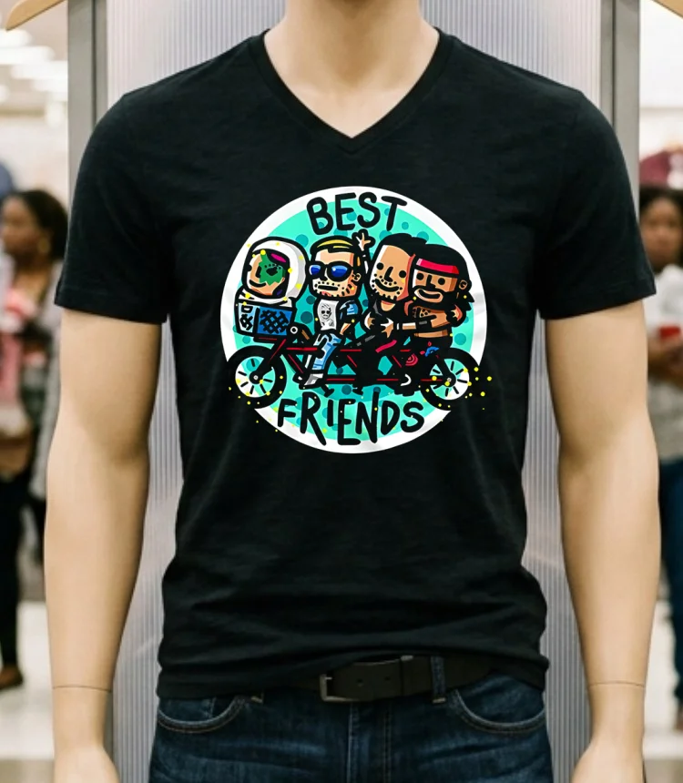 Best Friends All Elite Wrestling Cartoon Shirt Balck Shirt 1