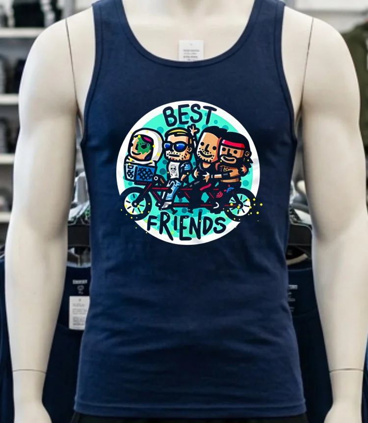Best Friends All Elite Wrestling Cartoon Shirt Navy Shirt