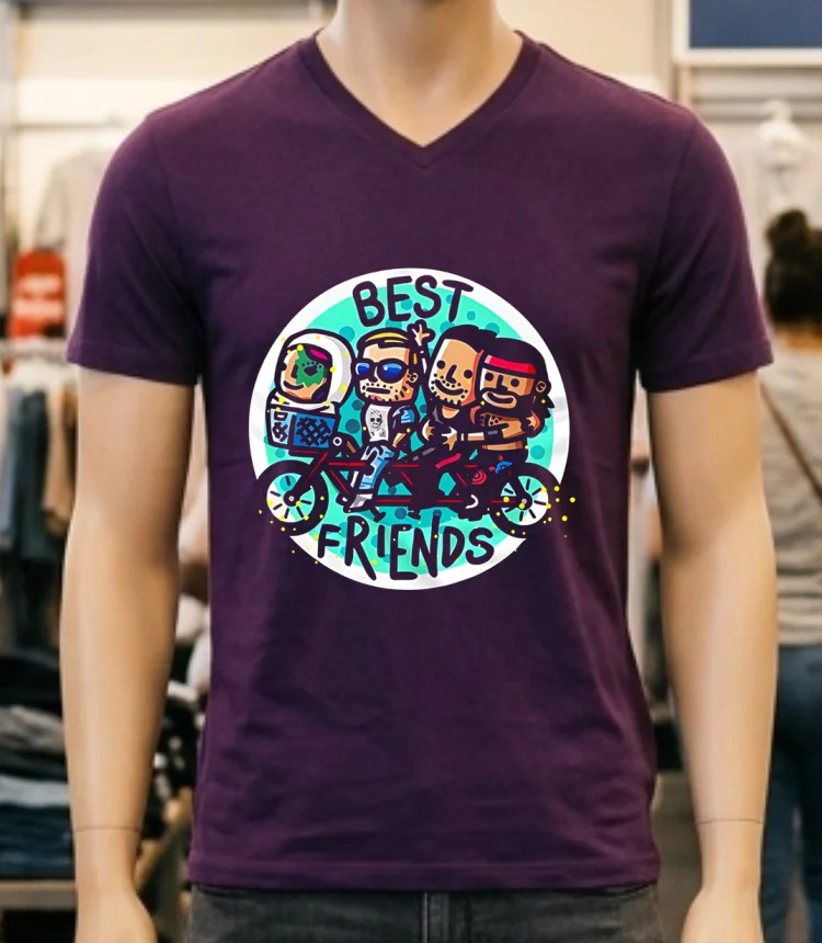 Best Friends All Elite Wrestling Cartoon Shirt - purple-shirt Best Friends All Elite Wrestling Cartoon Shirt Purple Shirt