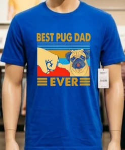 Best Pug Dad Ever Vintage Shirt