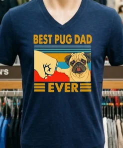 Best Pug Dad Ever Vintage Shirt