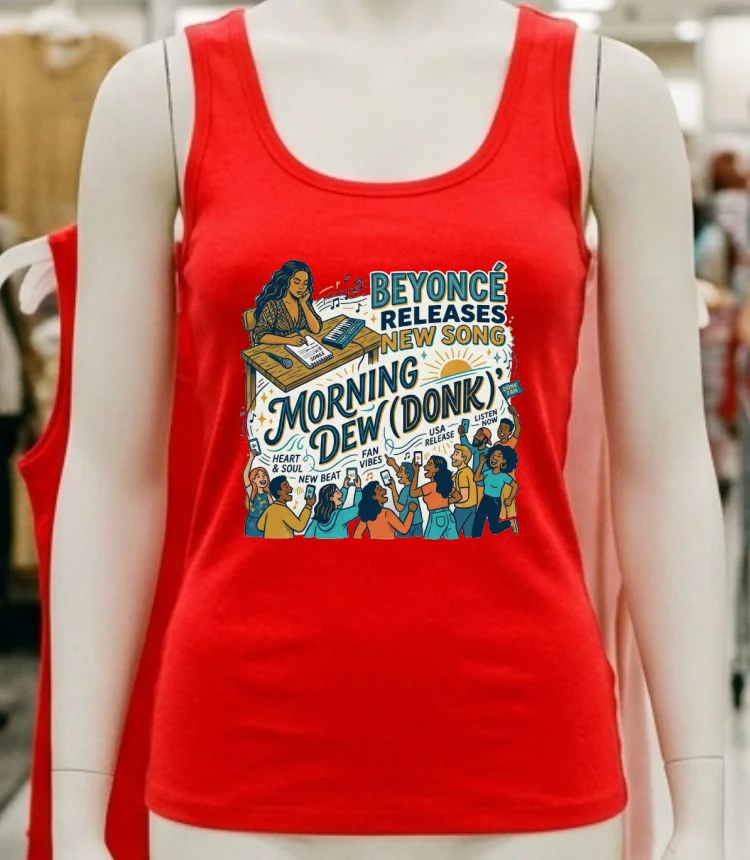 Beyoncé Releases New Song Morning Dew (Donk) T Shirt - red-shirt Beyonce Releases New Song Morning Dew Donk T Shirt Red Shirt