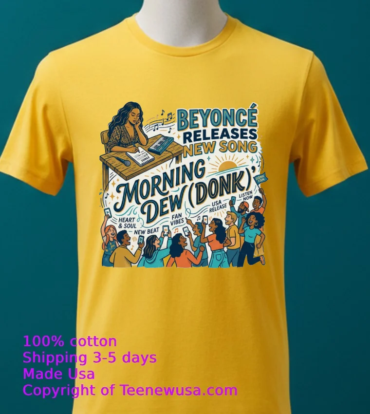 Beyoncé Releases New Song Morning Dew (Donk) T Shirt - yellow-t-shirt 2 Beyonce Releases New Song Morning Dew Donk T Shirt Yellow T Shirt 2