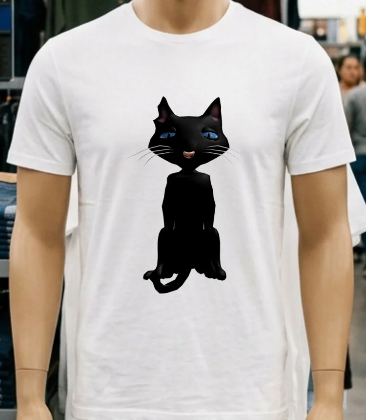 Black Cat Coraline Outfit Roblox Shirt - white-t-shirt Black Cat Coraline Outfit Roblox Shirt White T Shirt 3