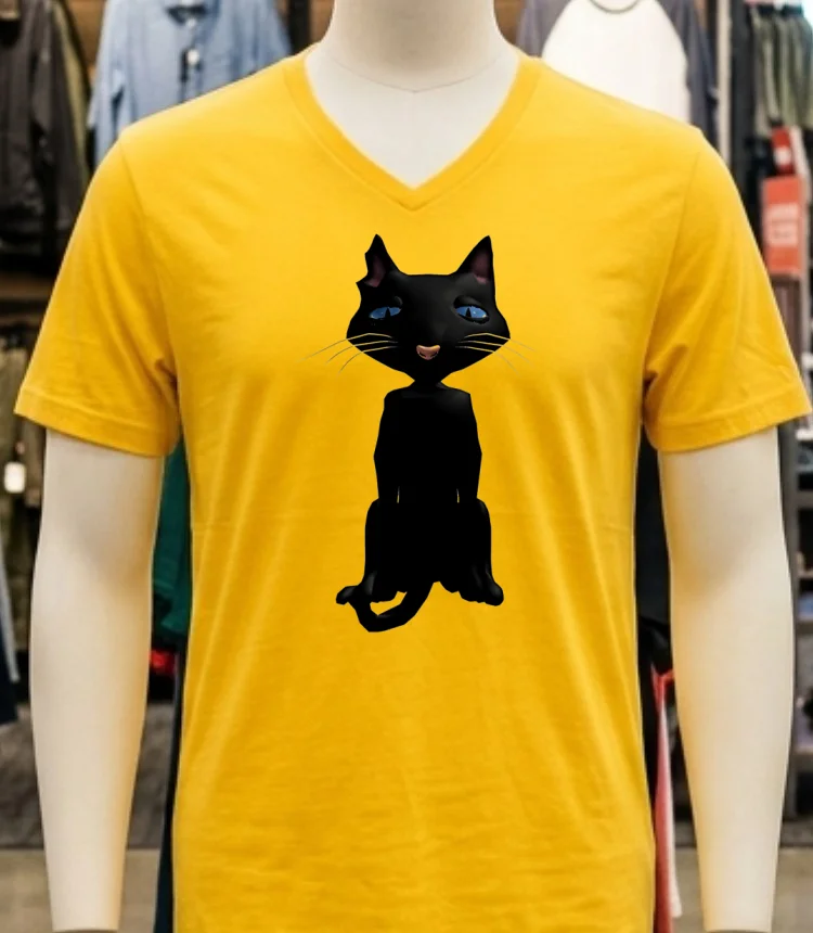 Black Cat Coraline Outfit Roblox Shirt - yellow-t-shirt Black Cat Coraline Outfit Roblox Shirt Yellow T Shirt
