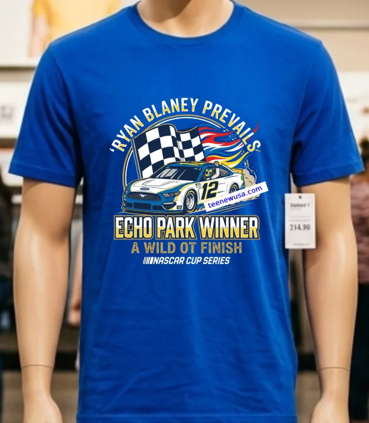 Blaney Dominates Nascar In Echopark Victory In Wild Ot T Shirt - blue-shirt Blaney Dominates Nascar In Echopark Victory In Wild Ot T Shirt Blue Shirt