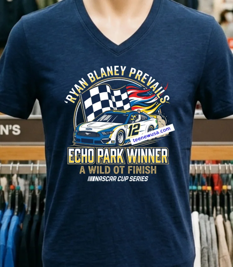 Blaney Dominates Nascar In Echopark Victory In Wild Ot T Shirt - navy-shirt Blaney Dominates Nascar In Echopark Victory In Wild Ot T Shirt Navy Shirt 1