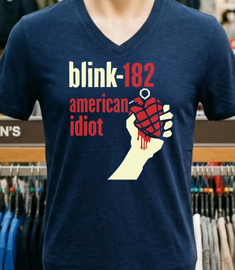 Blink 182 American Idiot Shirt - navy-shirt Blink 182 American Idiot Shirt Navy Shirt 1