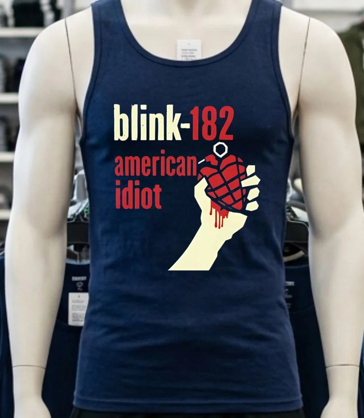 Blink 182 American Idiot Shirt - navy-shirt Blink 182 American Idiot Shirt Navy Shirt