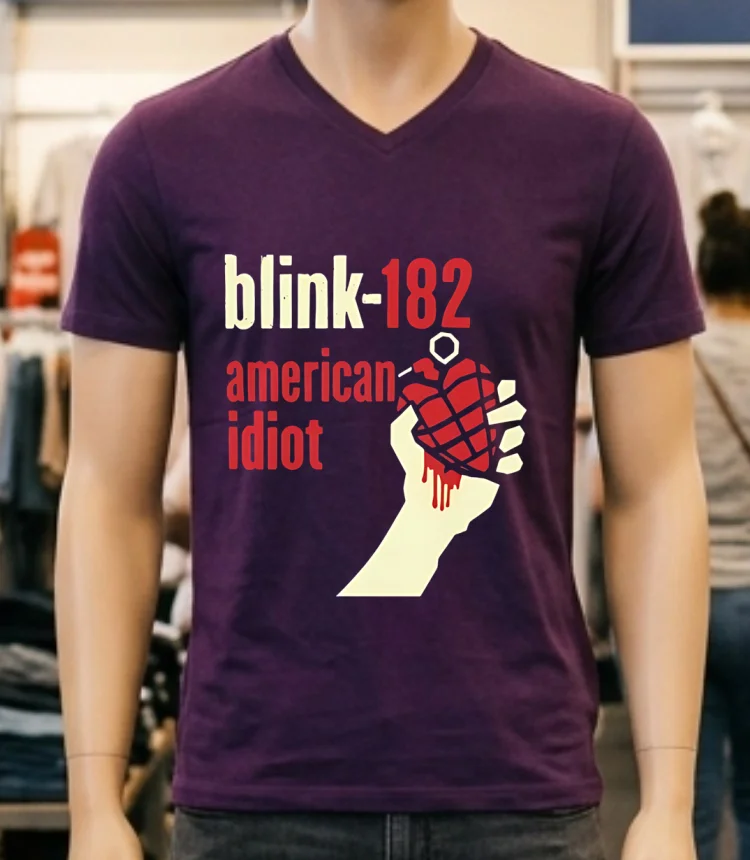 Blink 182 American Idiot Shirt - purple-shirt Blink 182 American Idiot Shirt Purple Shirt