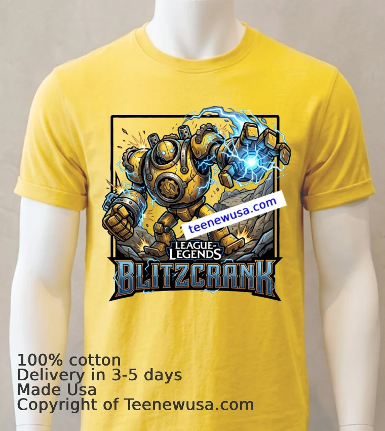 Blitzcrank League Of Legends T Shirt Yellow T Shirt