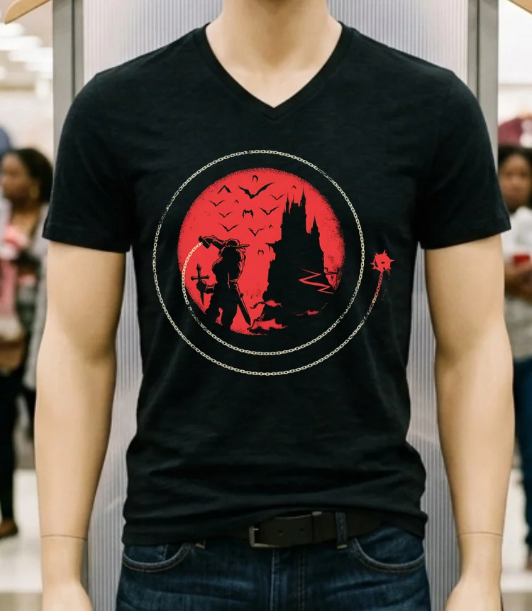 Blood Moon Red Shirt - balck-shirt Blood Moon Red Shirt Balck Shirt