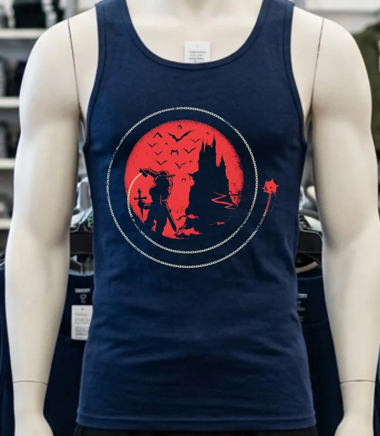 Blood Moon Red Shirt - navy-shirt Blood Moon Red Shirt Navy Shirt