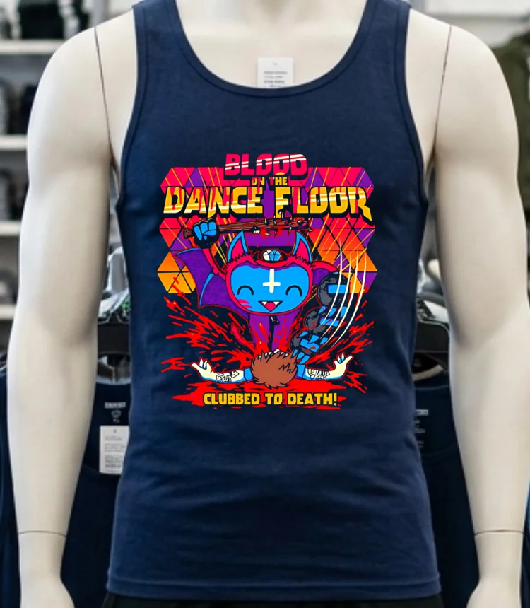 Blood On The Dance Floor Clubbed To Death Shirt - navy-shirt Blood On The Dance Floor Clubbed To Death Shirt Navy Shirt