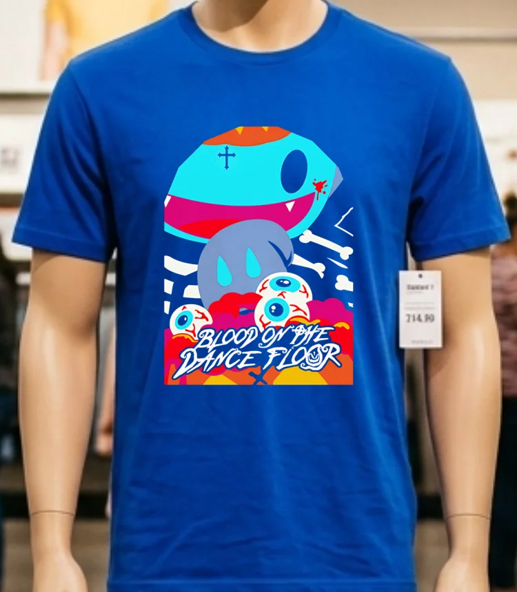 Blood On The Dance Floor Halloween Shirt Blue Shirt
