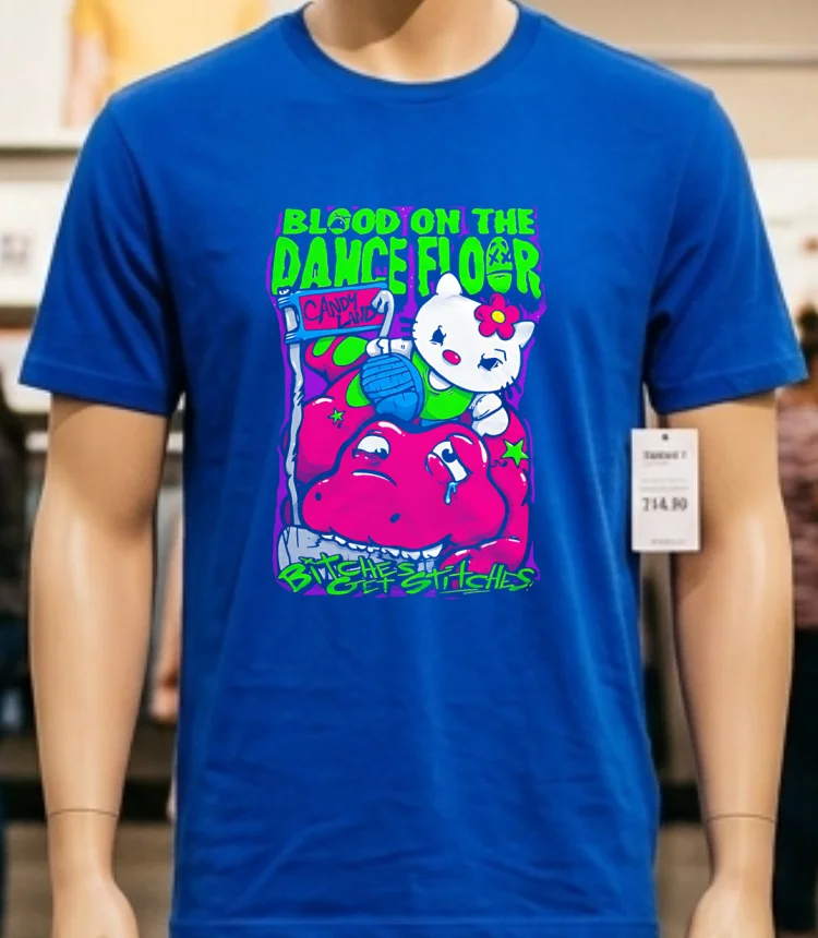Blood On The Dance Floor Hello Kitty Shirt Blue Shirt