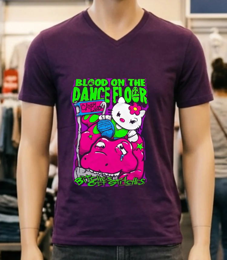 Blood On The Dance Floor Hello Kitty Shirt - purple-shirt Blood On The Dance Floor Hello Kitty Shirt Purple Shirt