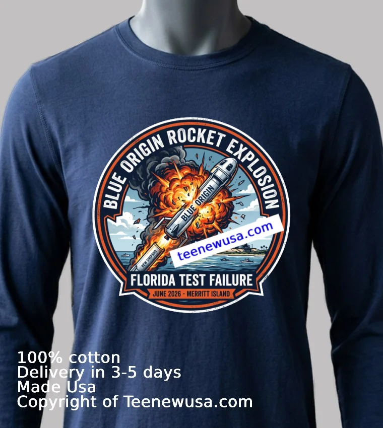 Blue Origin Rocket Explodes In Florida T Shirt Navy Shirt