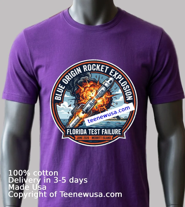 Blue Origin Rocket Explodes In Florida T Shirt Purple Shirt