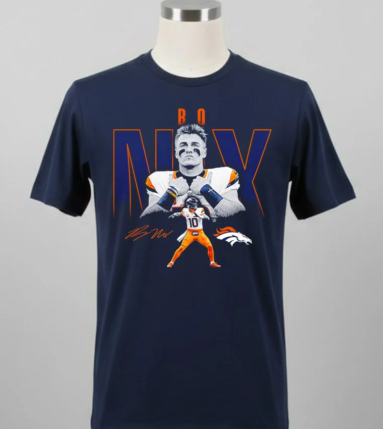 Bo Nix Denver Broncos Signature Classic Shirt Balck Shirt
