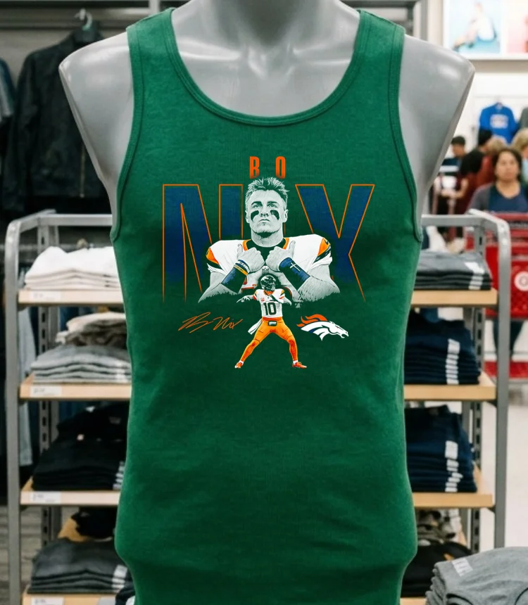 Bo Nix Denver Broncos Signature Classic Shirt - green-shirt Bo Nix Denver Broncos Signature Classic Shirt Green Shirt