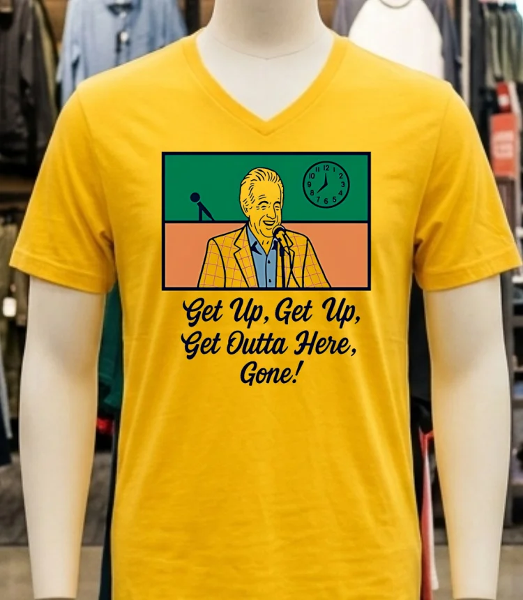 Bob Uecker Get Up Get Outta Here Gone Mr Baseball Milwaukee Brewers 2025 Shirt - yellow-t-shirt Bob Uecker Get Up Get Outta Here Gone Mr Baseball Milwaukee Brewers 2025 Shirt Yellow T Shirt