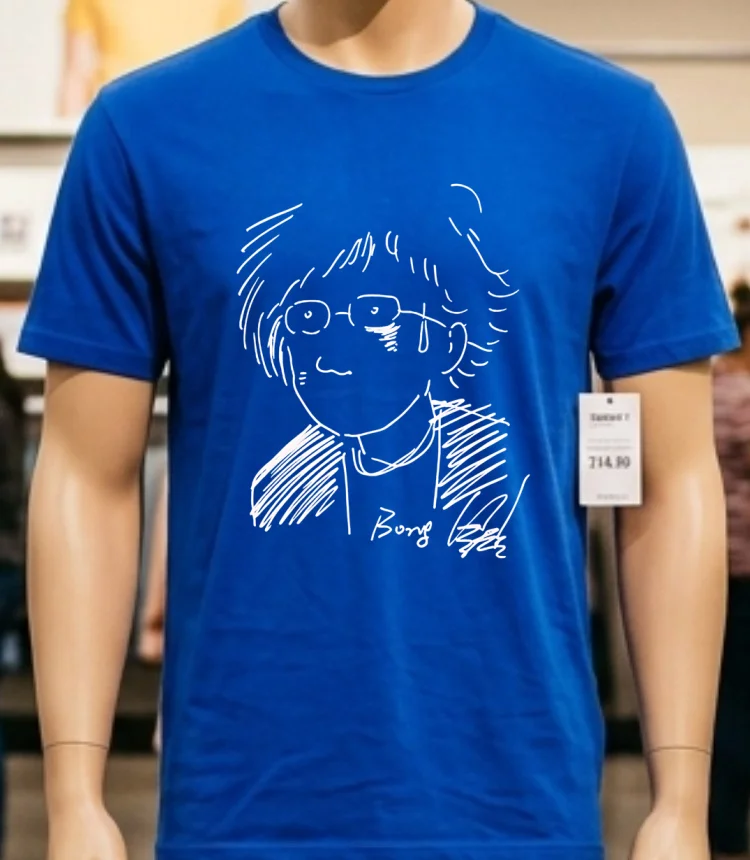 Bong Joon Ho Self Portrait Shirt - blue-shirt Bong Joon Ho Self Portrait Shirt Blue Shirt