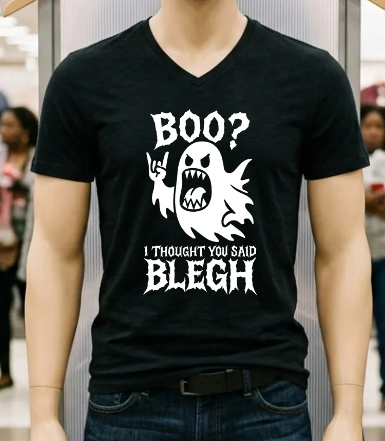 Boo I Thought You Said Blegh Halloween Shirt - balck-shirt Boo I Thought You Said Blegh Halloween Shirt Balck Shirt 1