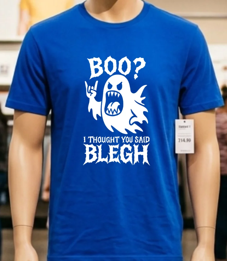 Boo I Thought You Said Blegh Halloween Shirt Blue Shirt
