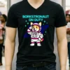 Borkstronaut On Duty Corgi Space Dog Astronaut Corgi Lover Galaxy Shirt Balck Shirt