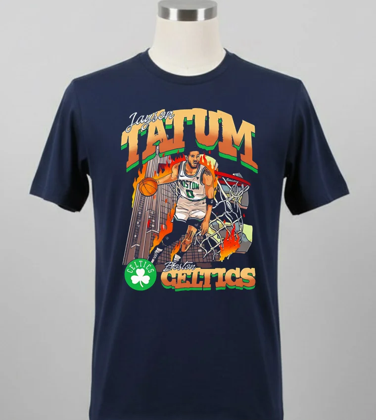 Boston Celtics Basketball Jayson Tatum American Fashion Print Shirt - balck-shirt Boston Celtics Basketball Jayson Tatum American Fashion Print Shirt Balck Shirt