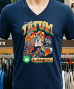 Boston Celtics Basketball Jayson Tatum American Fashion Print Shirt