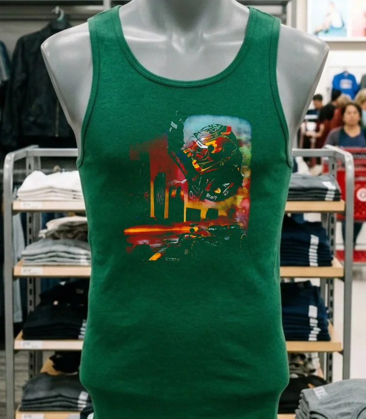 Boxy Heavyweight Oracle Red Bull Racing Graphic Shirt Green Shirt