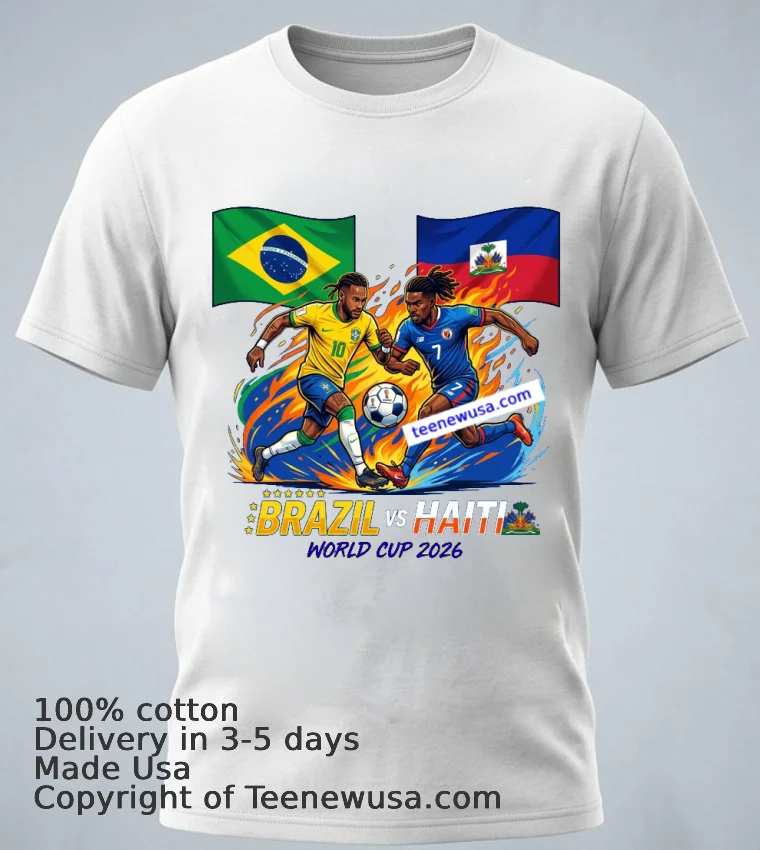 Brazil Vs Haiti World Cup 2026 T Shirt White T Shirt 1