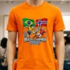 Brazil Vs Norway In The Round Of 16 Of The 2026 World Cup In New York New Jersey T Shirt Orange Shirt