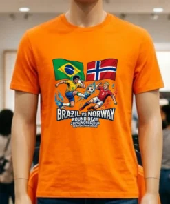 Brazil Vs Norway In The Round Of 16 Of The 2026 World Cup In New York, New Jersey T Shirt