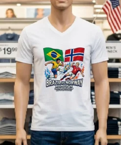Brazil Vs Norway In The Round Of 16 Of The 2026 World Cup In New York, New Jersey T Shirt